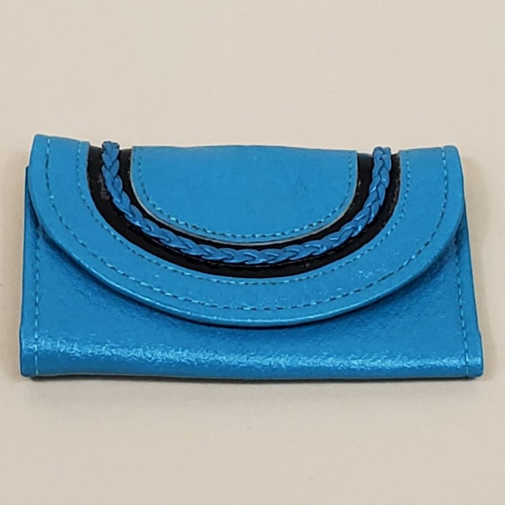 Vintage Princess Gardner Turquoise Blue Genuine Pigskin Key Case